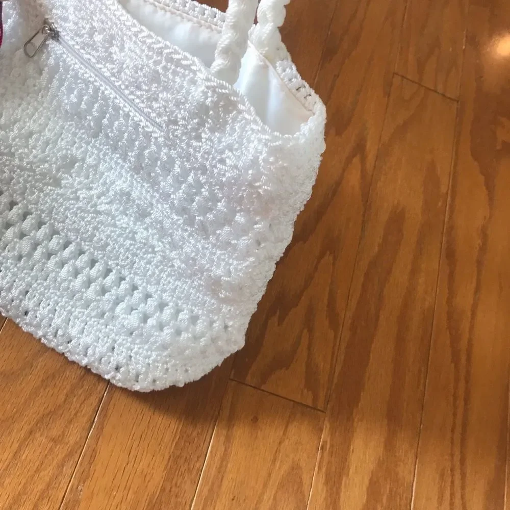 White Woven Shoulder Bag Croft & Barrow - Picture 12 of 14